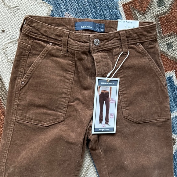 Brand new NWT brown tan 90s style  cords corduroy flare bootcut high waist - Picture 5 of 12